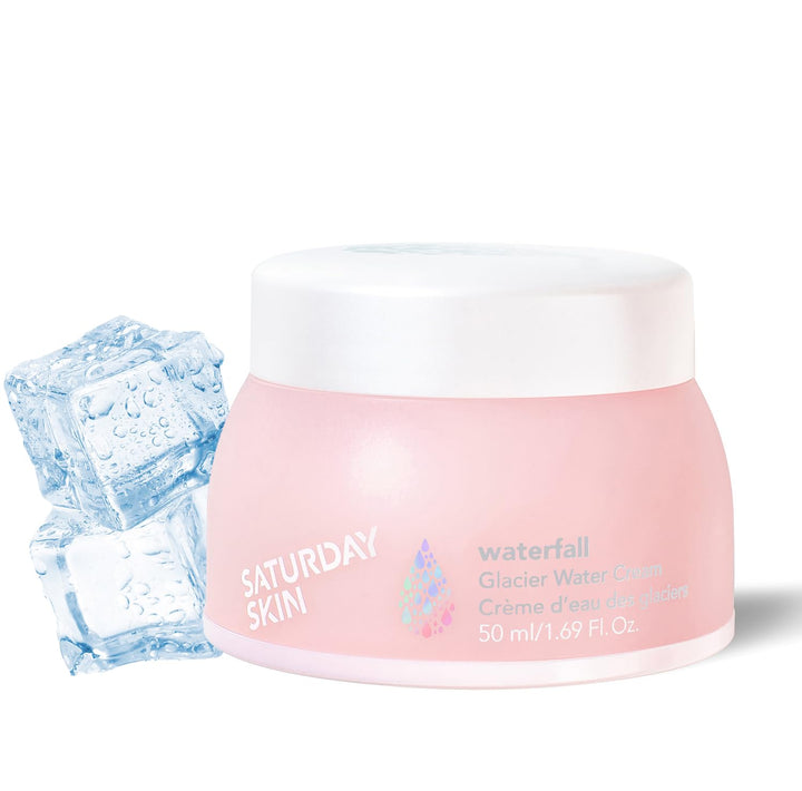 Saturday Skin front packaging showing product and benefit of lightweight hydration