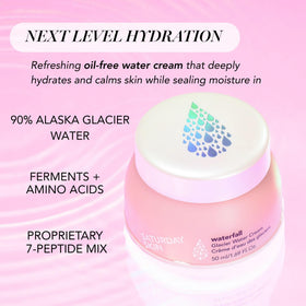 Saturday Skin open jar close-up of gel texture highlighting cooling hydration