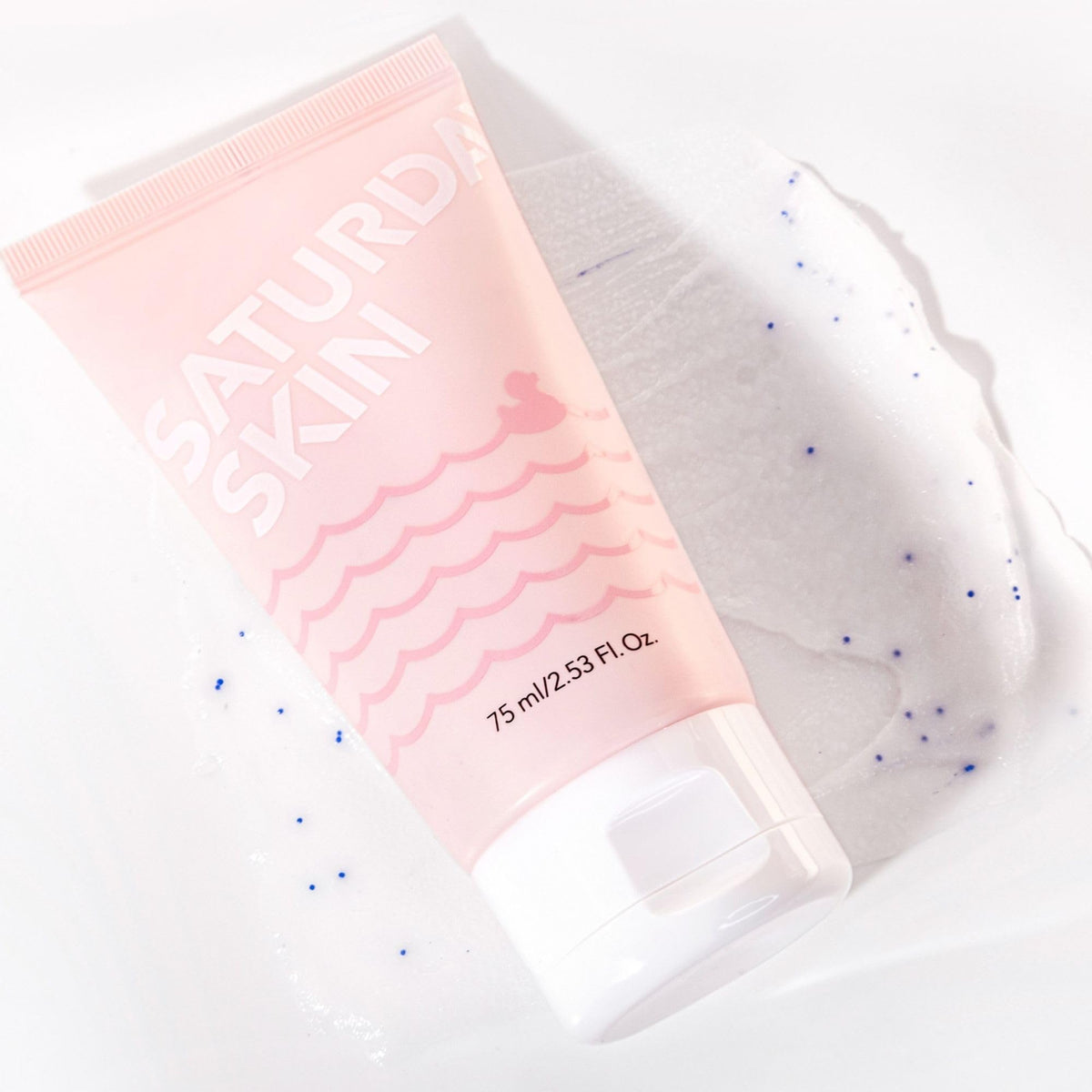 Saturday Skin tube label and cap detail for ingredient clarity