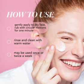 Saturday Skin tube held in hand demonstrating easy one-minute application