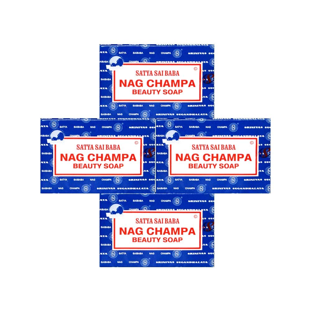 Satya front packaging showing four 150 g Nag Champa bars and clear branding for lasting scent