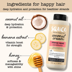 SAUCE BEAUTY creamy conditioner texture close-up for easy detangling