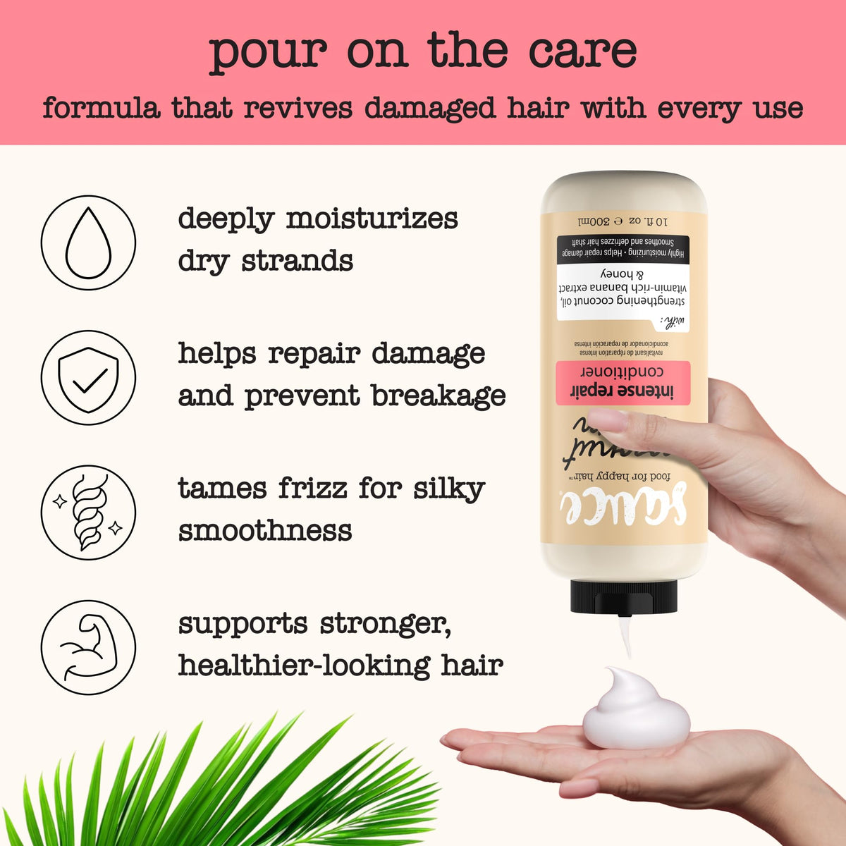 SAUCE BEAUTY bottle in hand demonstrating true 10 fl oz size