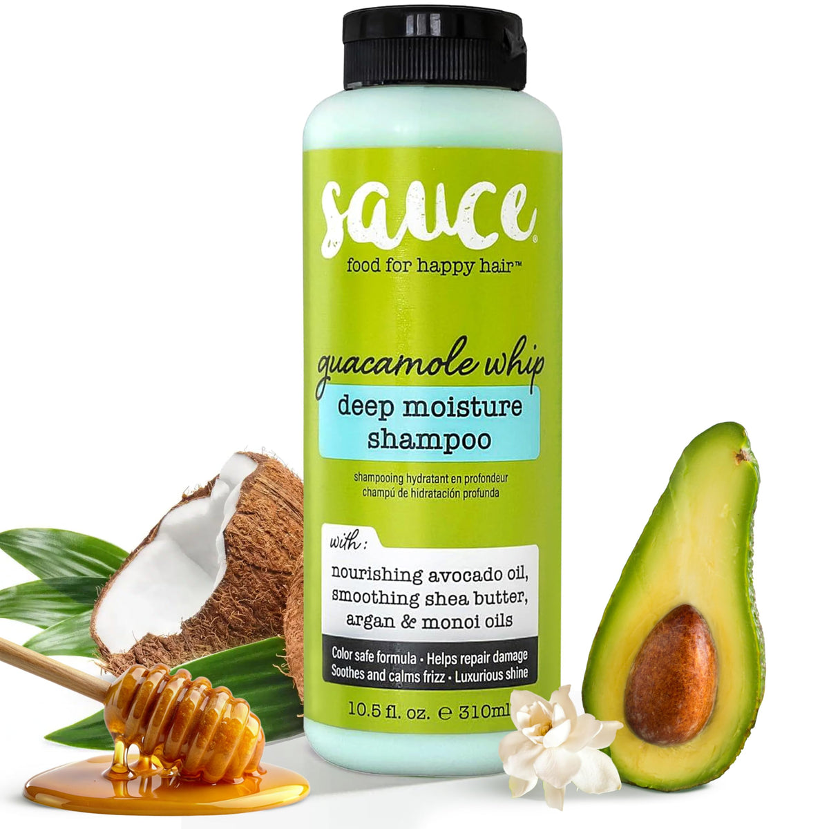 SAUCE BEAUTY front bottle view showing product and hydrating formula