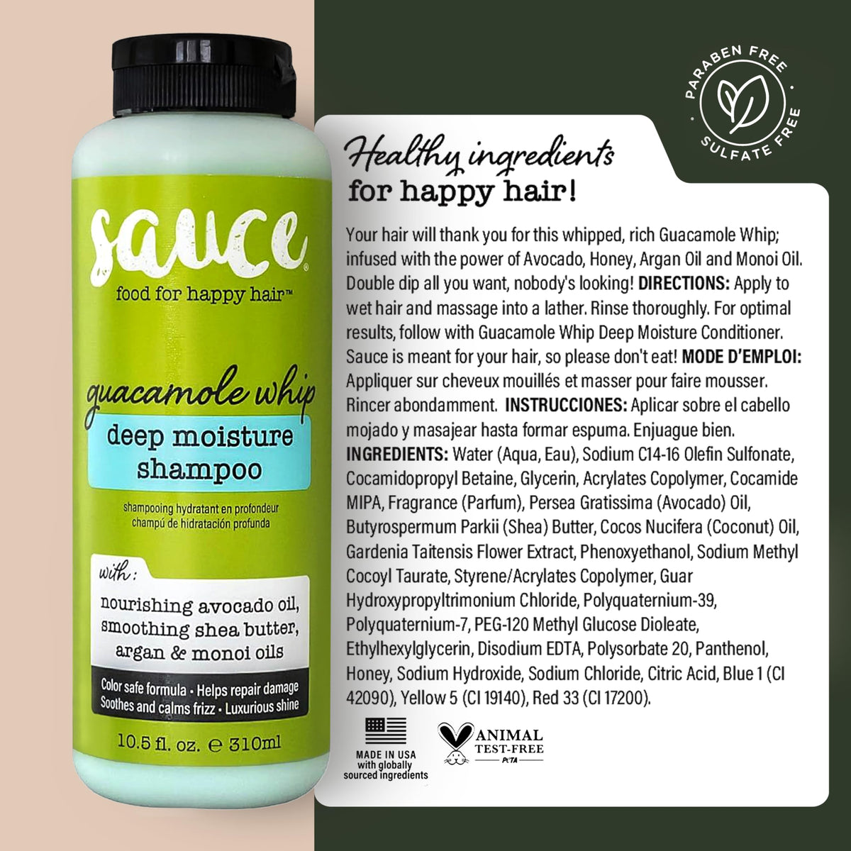 SAUCE BEAUTY bottle styled in bathroom showing aesthetic and routine-ready benefit