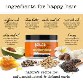 SAUCE BEAUTY applying mask to damp hair demonstrating easy salon-style application