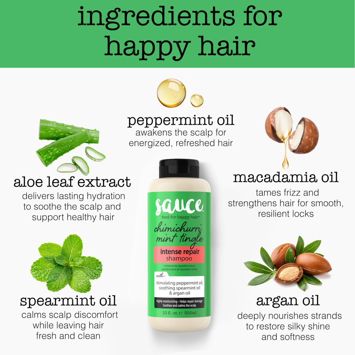 SAUCE BEAUTY close-up of argan and macadamia oil blend for repair