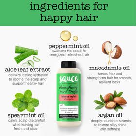 SAUCE BEAUTY close-up of argan and macadamia oil blend for repair