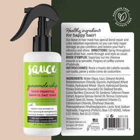 SAUCE BEAUTY label close-up highlighting ingredients and transparency benefit