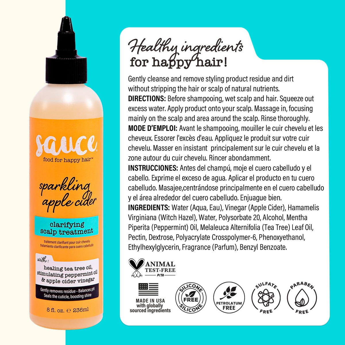 SAUCE BEAUTY on bathroom shelf lifestyle shot suggesting daily routine fit