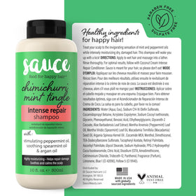 SAUCE BEAUTY bottle styled on bathroom shelf for everyday routine