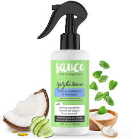 SAUCE BEAUTY bottle front view showing label and 8 fl oz size, easy identification benefit