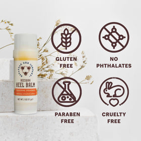 Savannah Bee Company balm on bathroom shelf in lifestyle setting showing daily care benefit