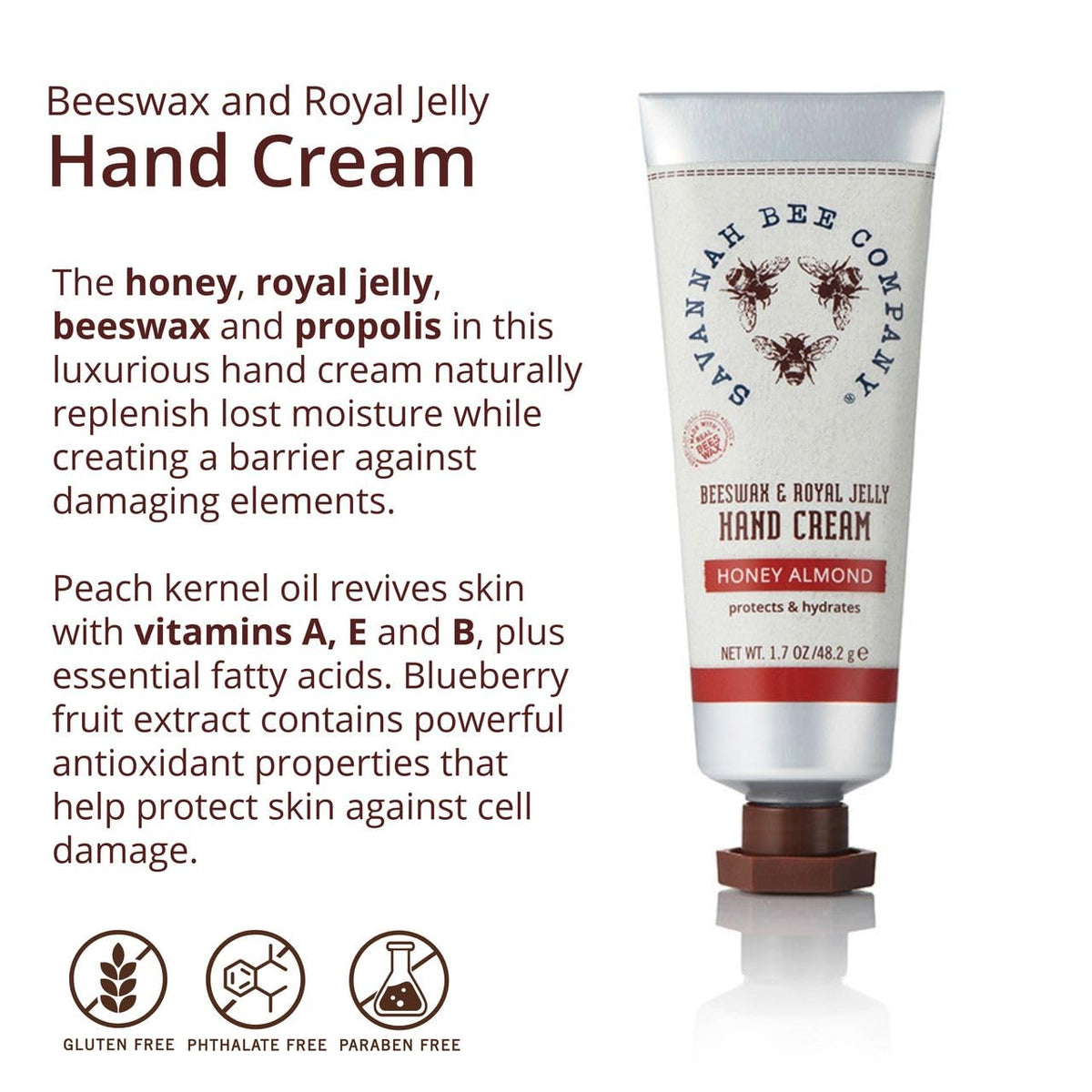 Savannah Bee Company cream being applied to hands to soothe and soften skin