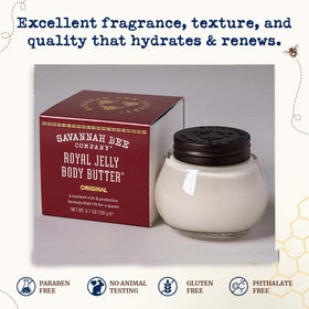 Savannah Bee Company applying body butter on hands to soothe dry skin
