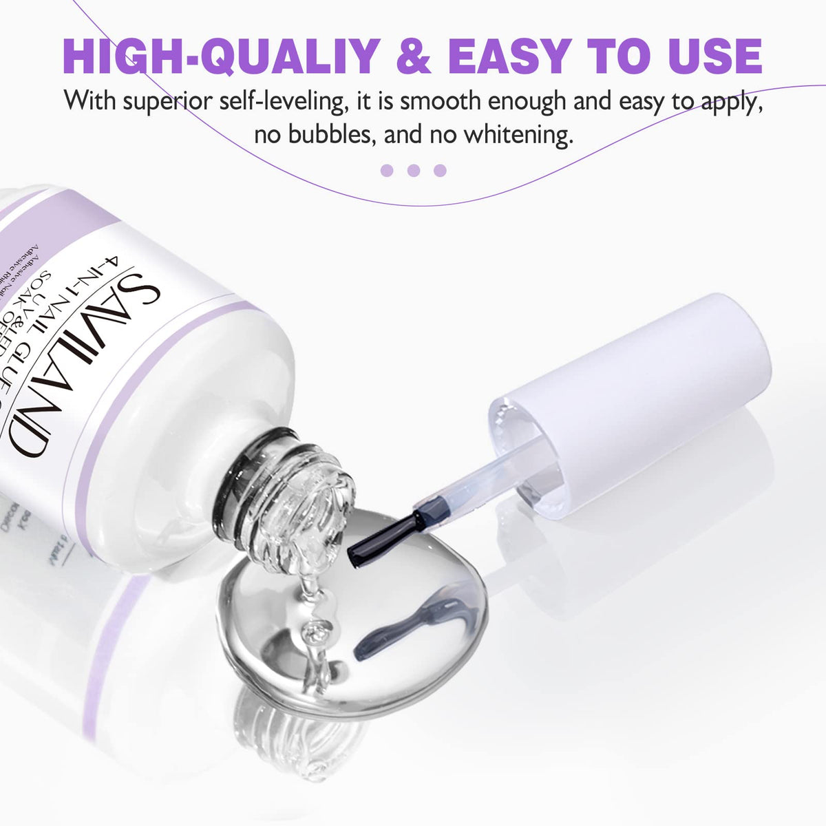 SAVILAND adhesive applied to tip showing precise control and strong bond