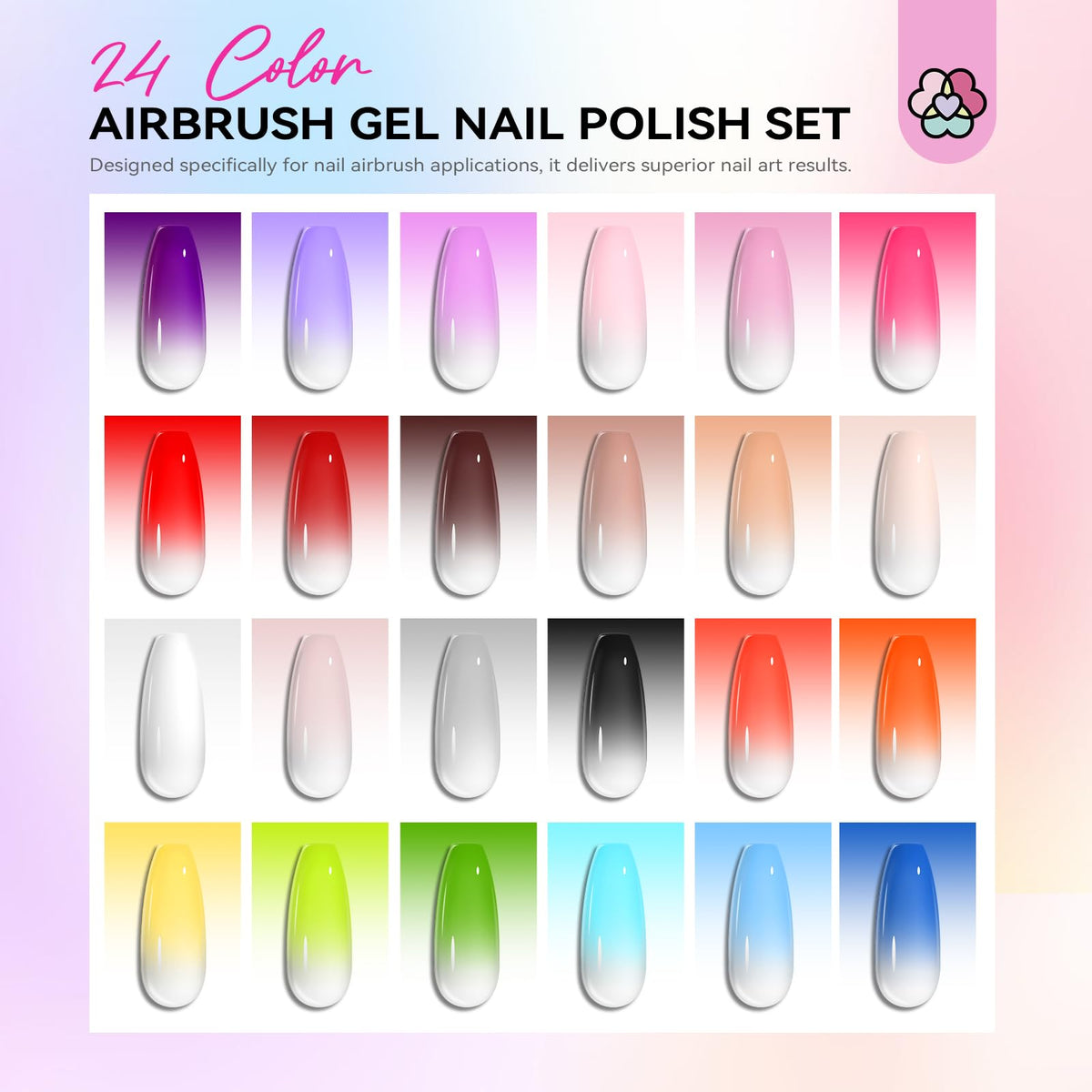 SAVILAND airbrush gun spraying polish for fast, consistent nail gradients