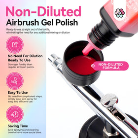 SAVILAND airbrush gun applying polish for precise nails and fast coverage