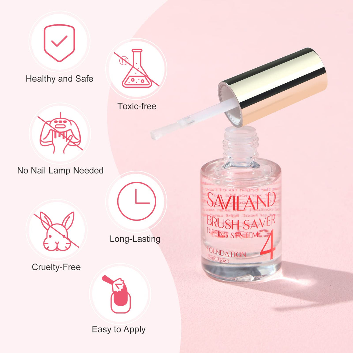 SAVILAND product being applied to nails for easy at-home use