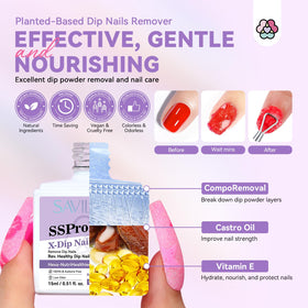 SAVILAND remover bottle close-up label highlighting nutrient formula