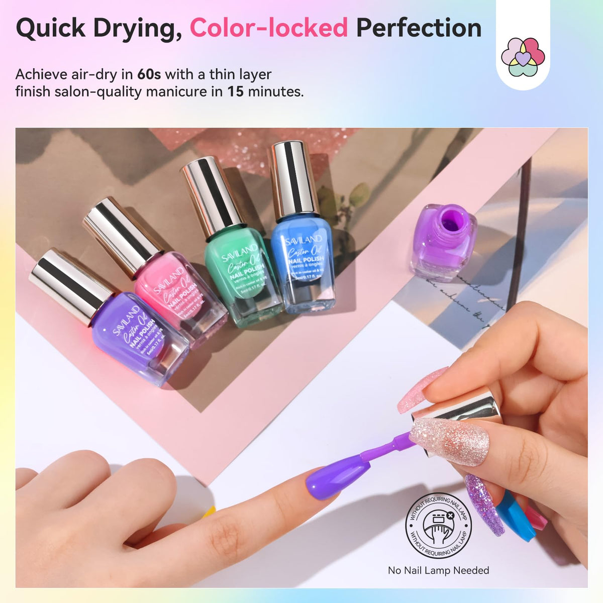 SAVILAND 5ml bottle next to a ruler to show compact travel-friendly size and portability