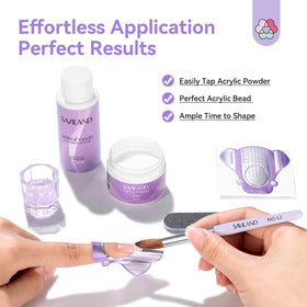 SAVILAND brush with acrylic bead in use demonstrating precise sculpting control