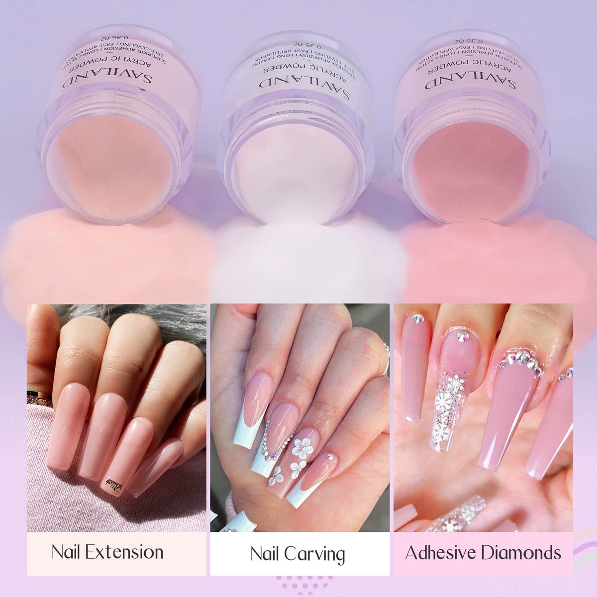 SAVILAND acrylic brush with dappen dish ready to mix beads and shape nails