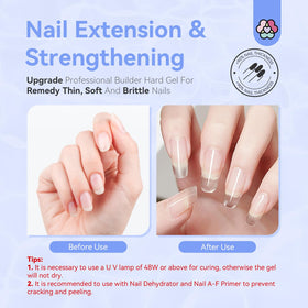 SAVILAND brush and 100 nail forms arranged to show included tools and convenience