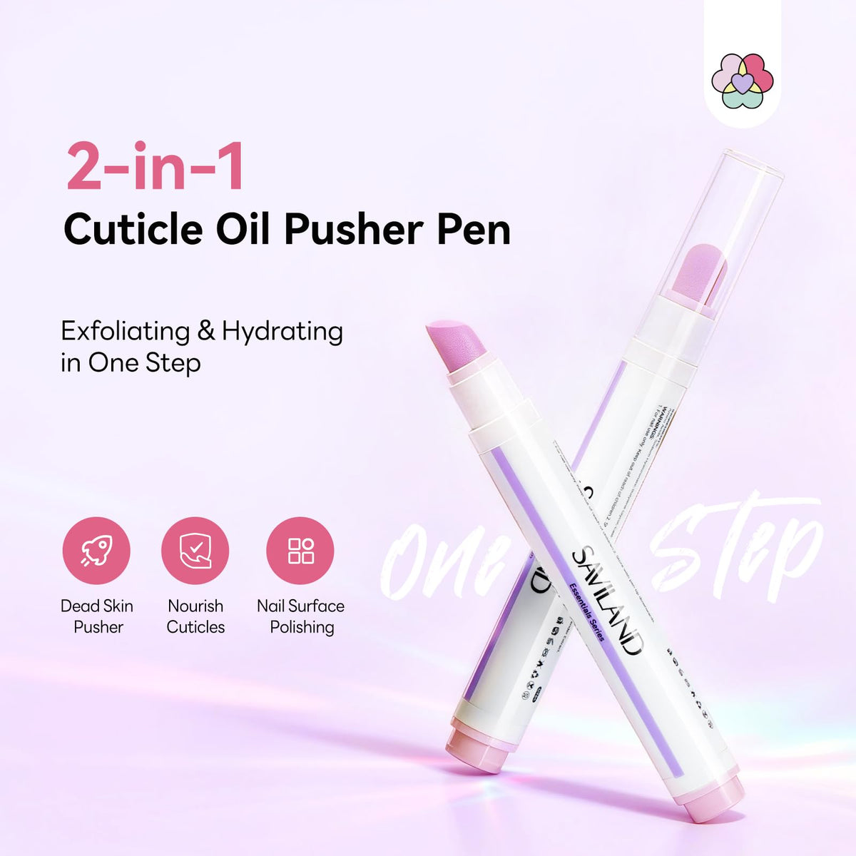 SAVILAND ceramic tip close-up illustrating precise gentle cuticle lift