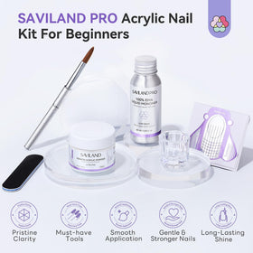 SAVILAND clear keratin acrylic powder close-up showing smooth texture for better beads