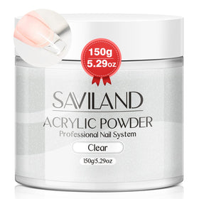 SAVILAND jar front view showing large 150g capacity and clear powder benefit