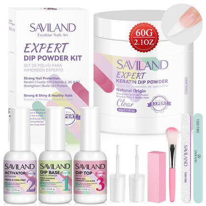 SAVILAND front packaging showing complete dip kit and benefits