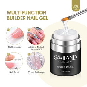SAVILAND clear gel texture close-up showing thick viscosity for sculpting