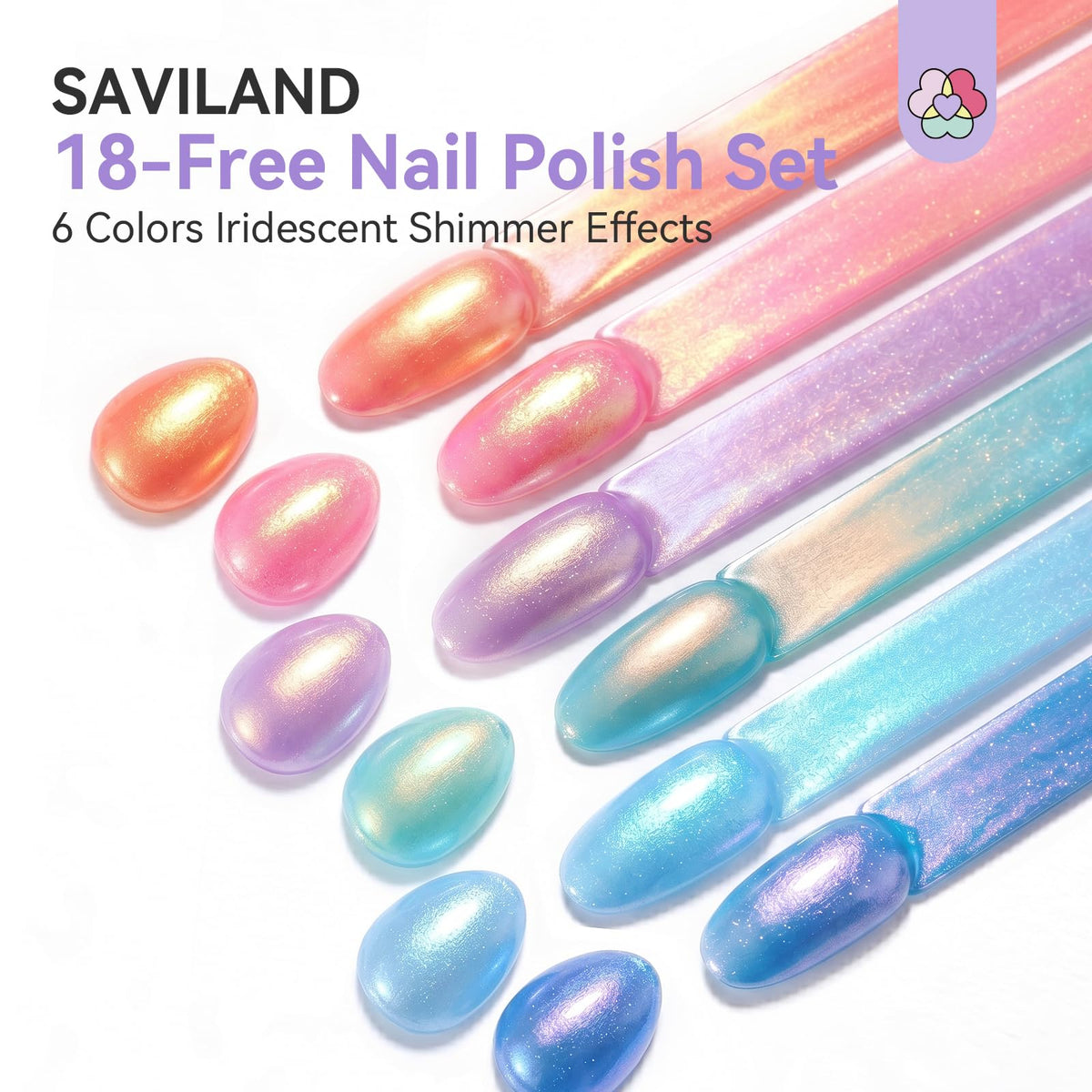 SAVILAND brush close-up showing smooth polish texture for even application