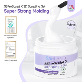 SAVILAND closeup pearlescent gel texture showing smooth consistency for precise sculpting
