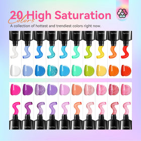 SAVILAND color swatch layout displaying bright rainbow shades for easy selection