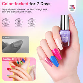 SAVILAND color swatch fan displaying twenty pastel shades for easy selection and matching