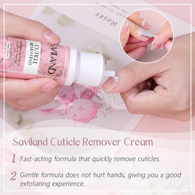 SAVILAND cuticle cream texture close-up demonstrating smooth application