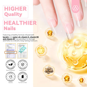 SAVILAND hand showing French manicure result with natural shine