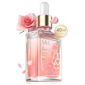 SAVILAND front bottle with rosehip oil showing elegant packaging and hydration benefit
