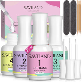 SAVILAND front packaging showing four 20ml bottles and accessories, highlights convenience