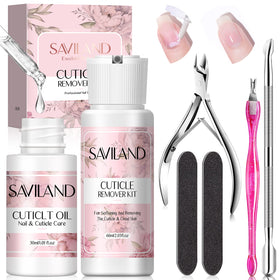SAVILAND front packaging showing full cuticle care kit and benefits