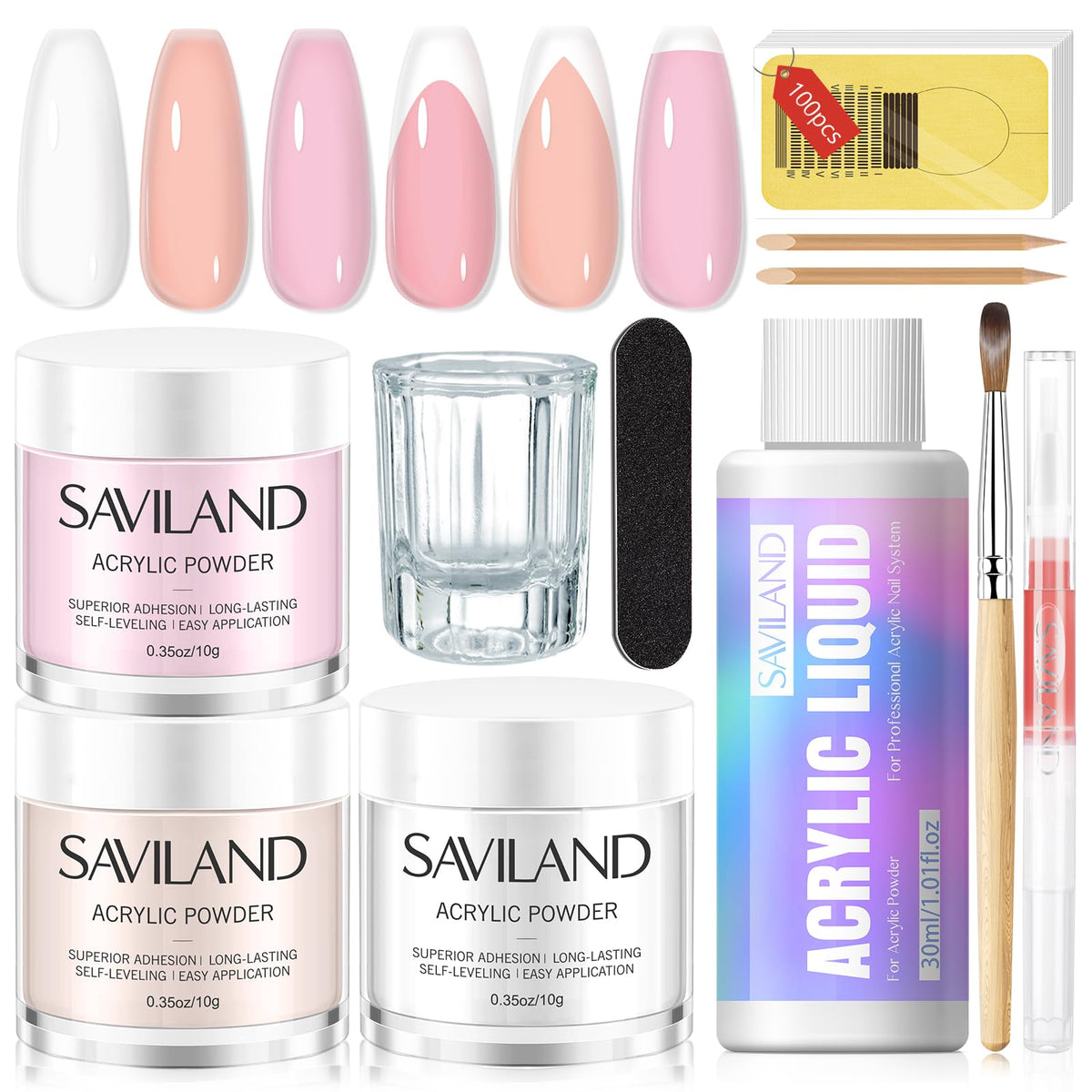 SAVILAND front packaging showing full beginner acrylic kit for easy home use