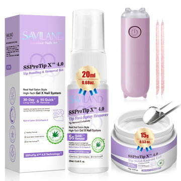 SAVILAND front packaging showing complete kit for easy press-on application