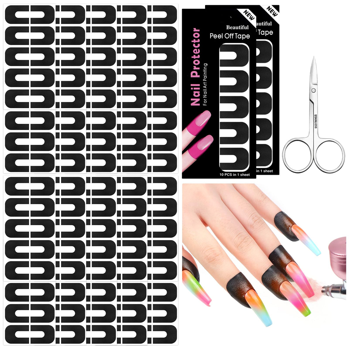 SAVILAND front packaging showing 100pcs cuticle guards and tweezers for tidy nails