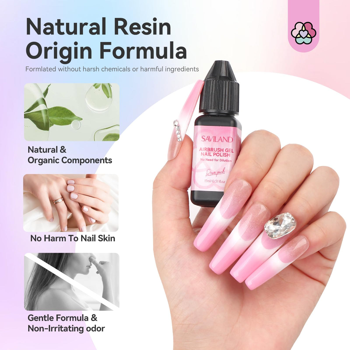 SAVILAND gradient ombre nails showcasing layered color depth benefit