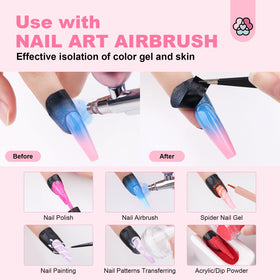 SAVILAND guards catching airbrush overspray to keep surrounding skin polish-free