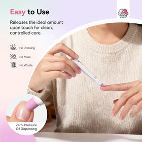 SAVILAND pen being used at home for quick cuticle touch-up
