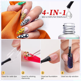 SAVILAND being used to adhere press-on nails, illustrating strong quick bond