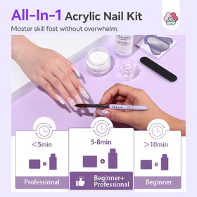 SAVILAND in-use sculpting extension applied on a nail to show step-by-step benefit